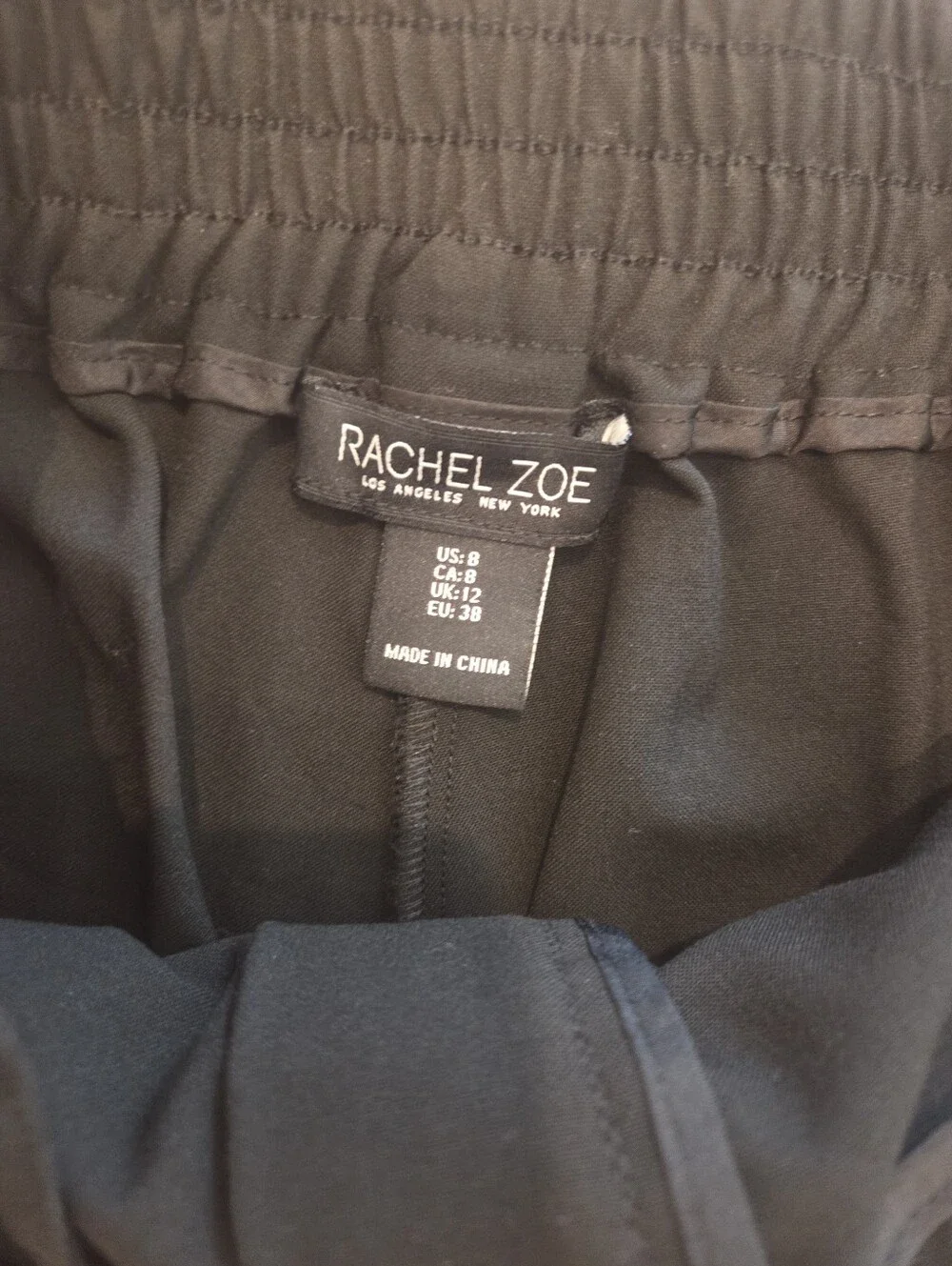 Rachel Zoe Black High-Waist Paperbag Shorts with Waist Tie - Picture 2 of 2